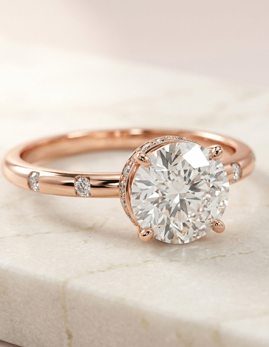MONTADURA PARA PERSONALIZAR ANILLO DE COMPROMISO - PAVÉ