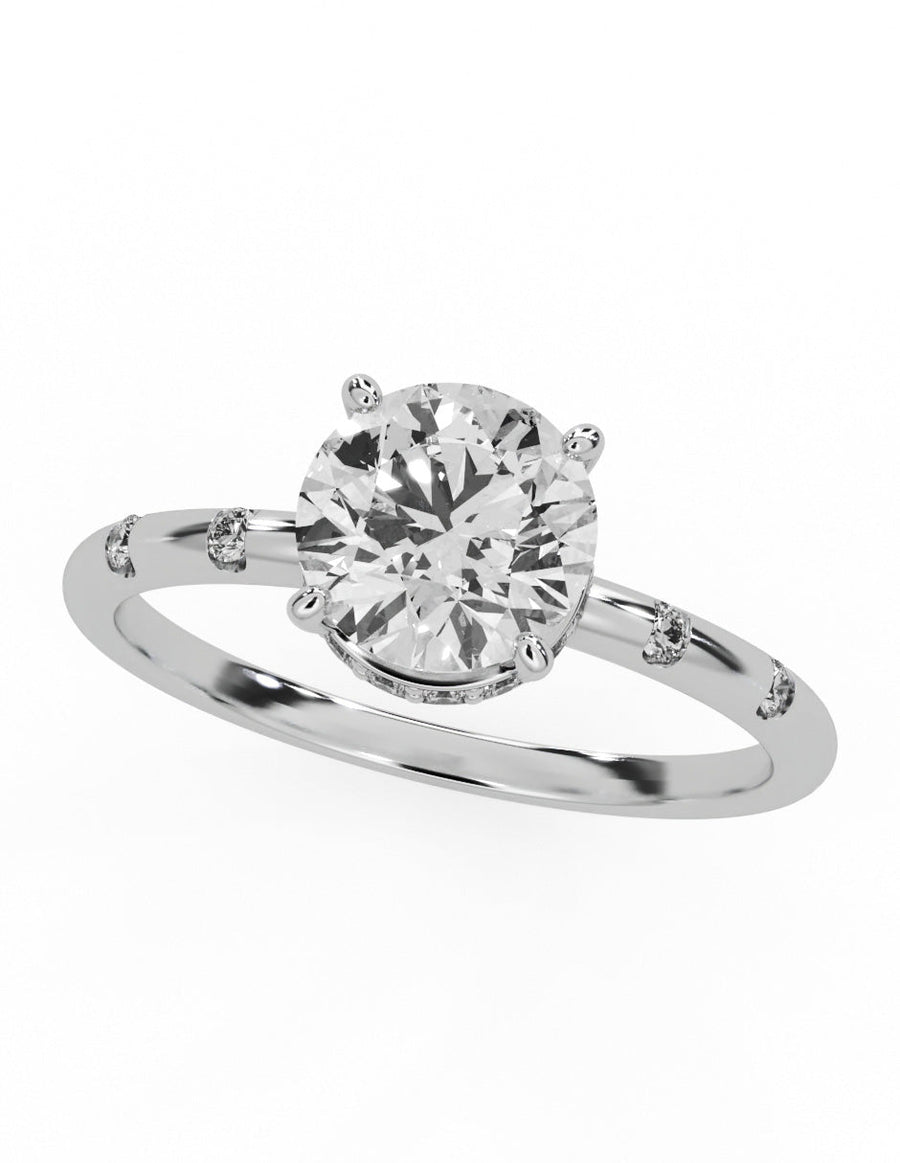 Anillo de compromiso - pavé - M1230-RD-LG
