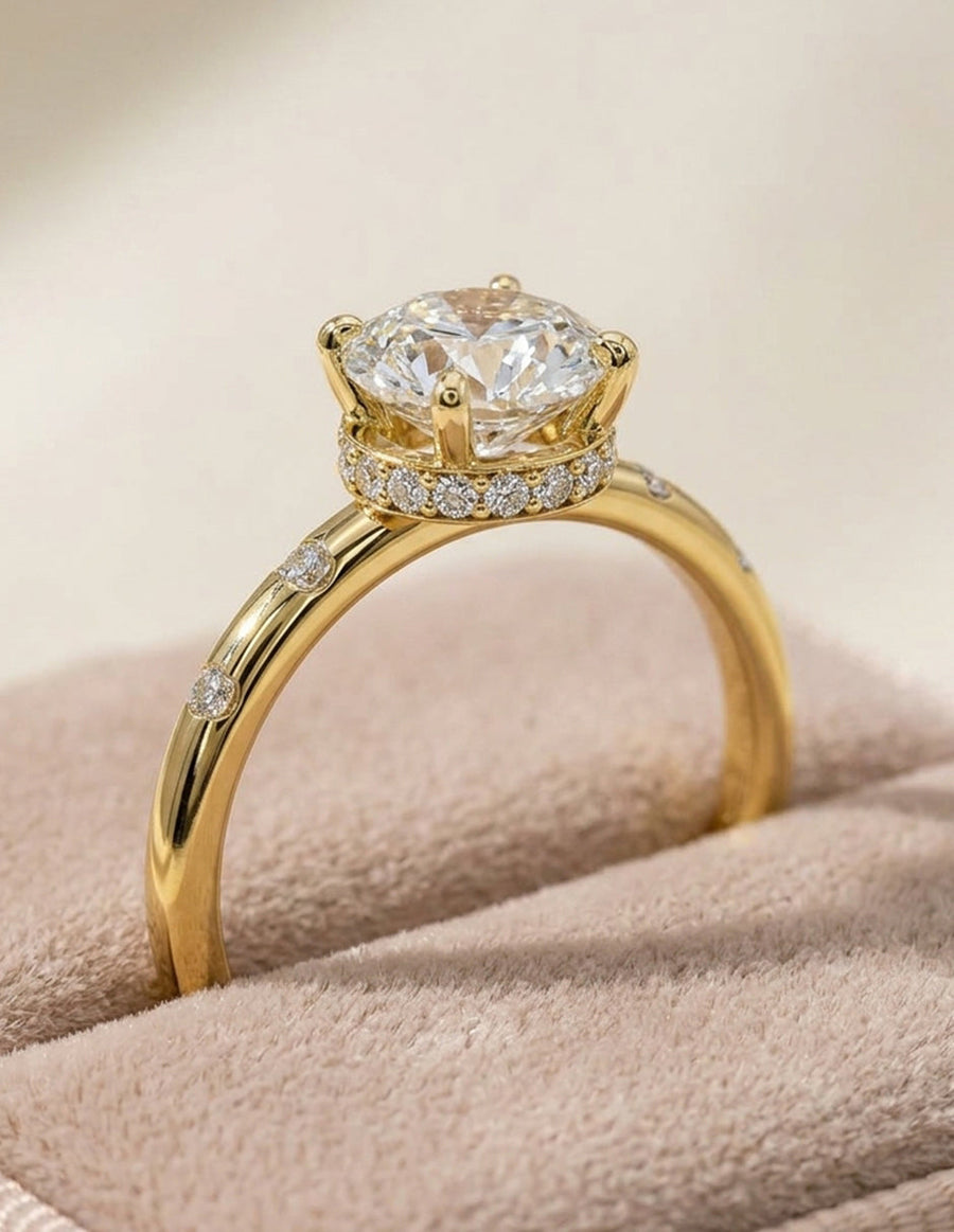Anillo de compromiso - pavé - M1230-RD-LG