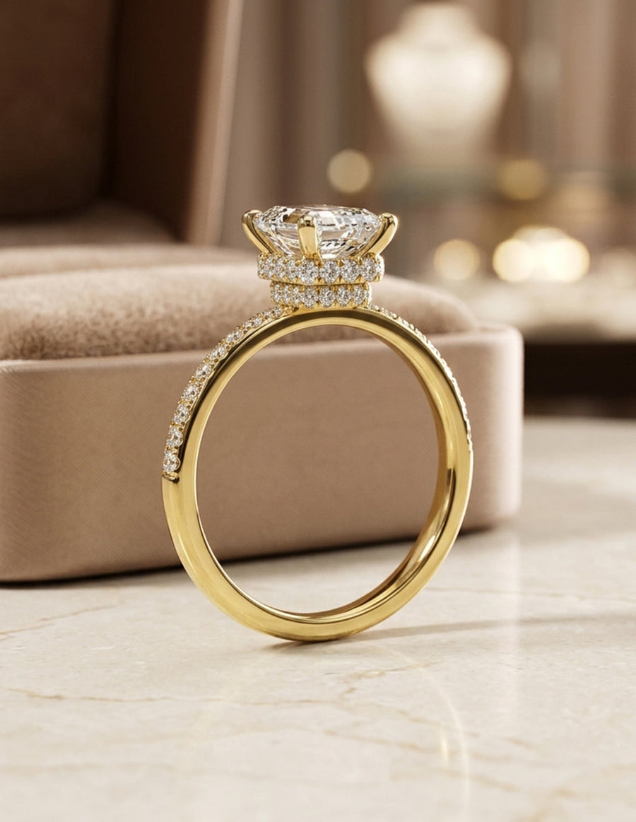 Anillo de compromiso - pavé - M1231-EM-LG