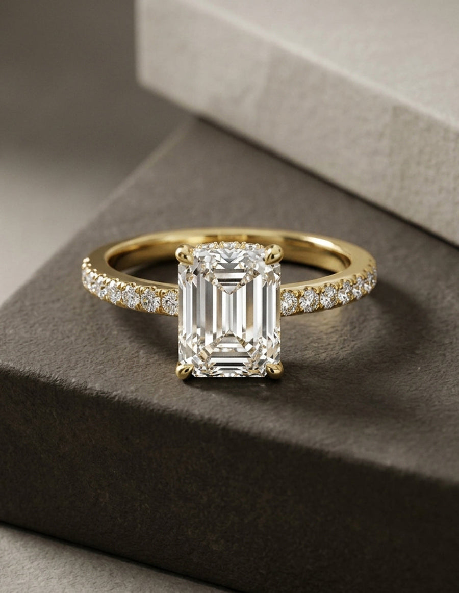 Anillo de compromiso - pavé - M1231-EM-LG