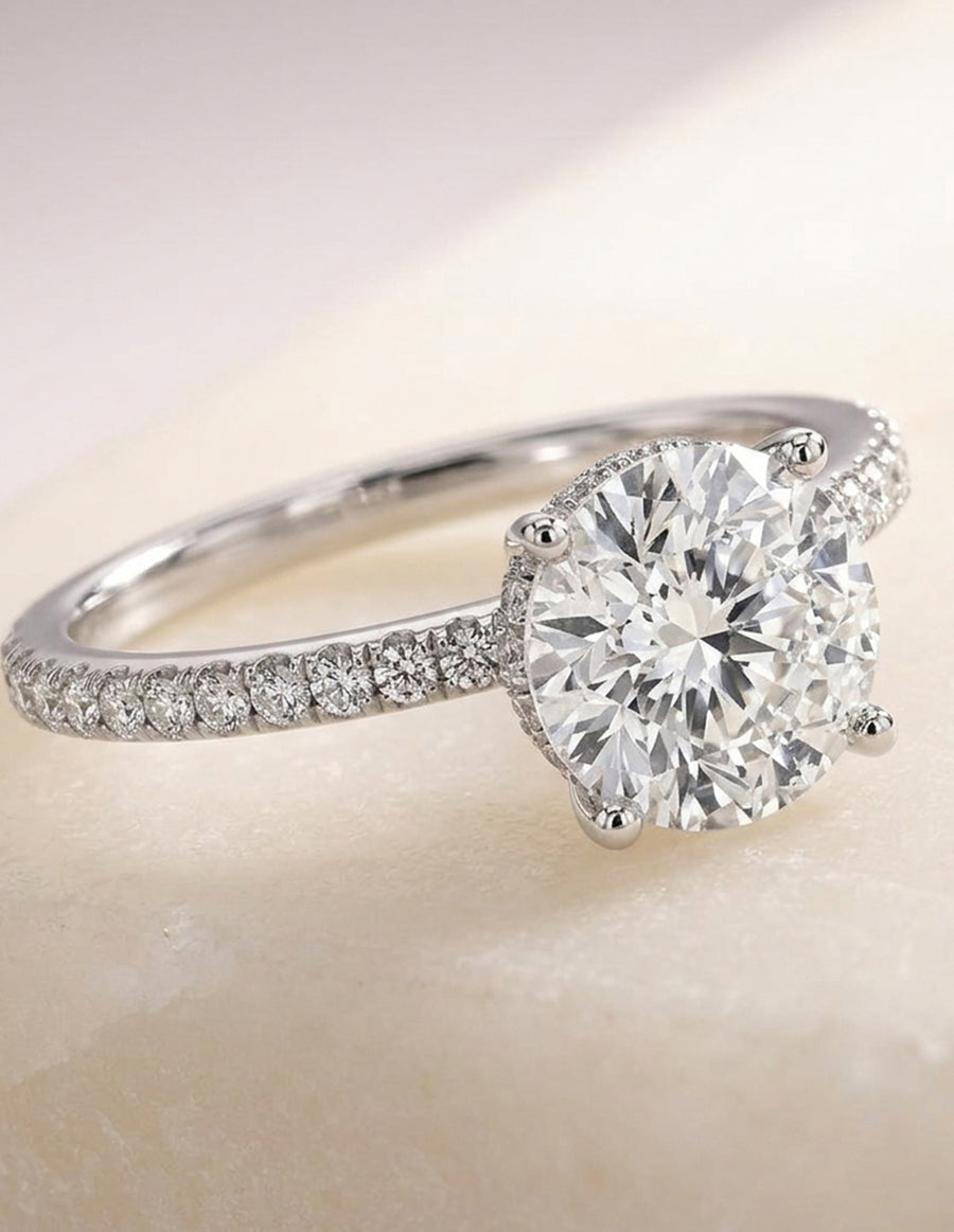 MONTADURA PARA PERSONALIZAR ANILLO DE COMPROMISO - PAVÉ