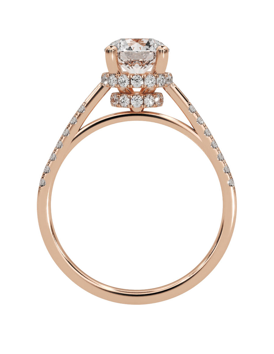 Anillo de compromiso - pavé - M1232-RD-LG