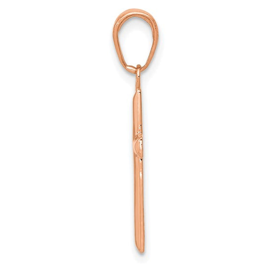 Small Cross Pendant in 14K Rose Gold