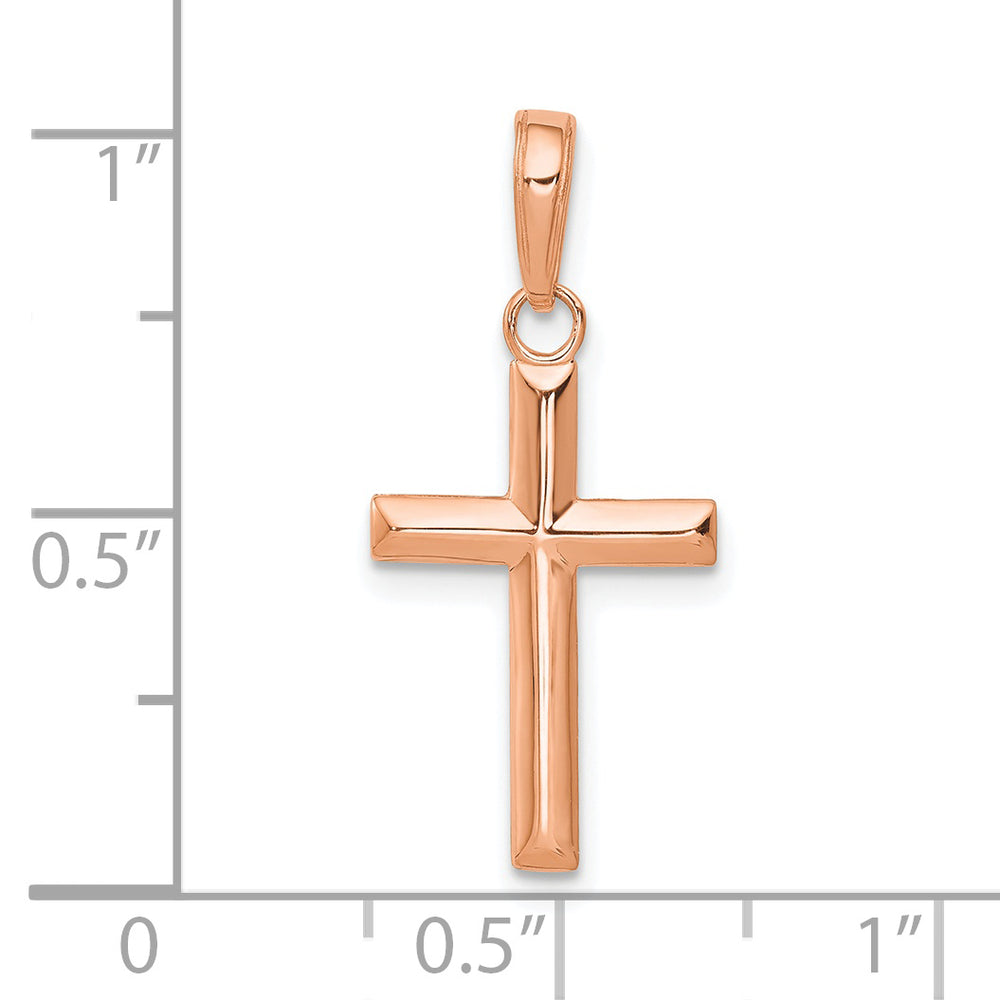 Small Cross Pendant in 14K Rose Gold