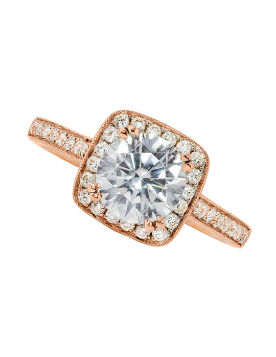 18K GOLD ENGAGEMENT RING WITH LABORATORY DIAMOND (SUSTAINABLE) 1.05 E VVS2 IGI