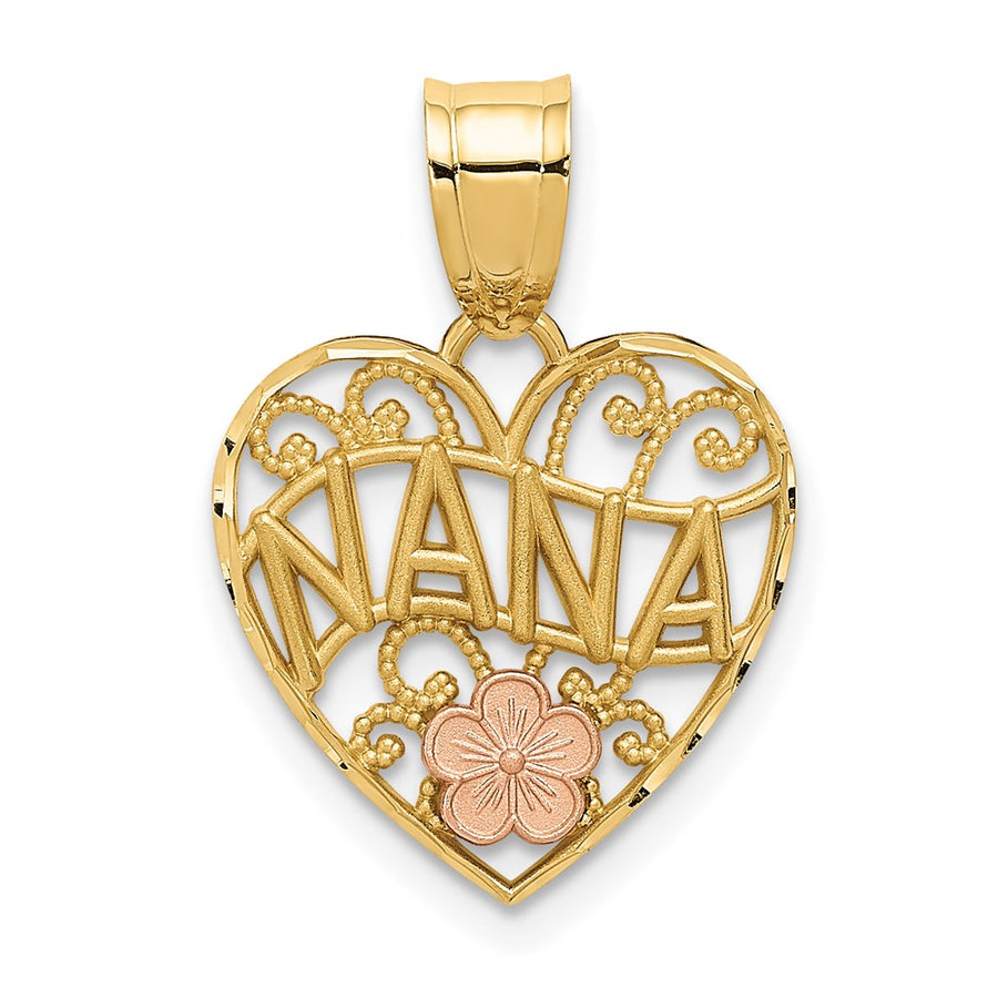 Colgante de Corazón para NANA en Oro Bicolor