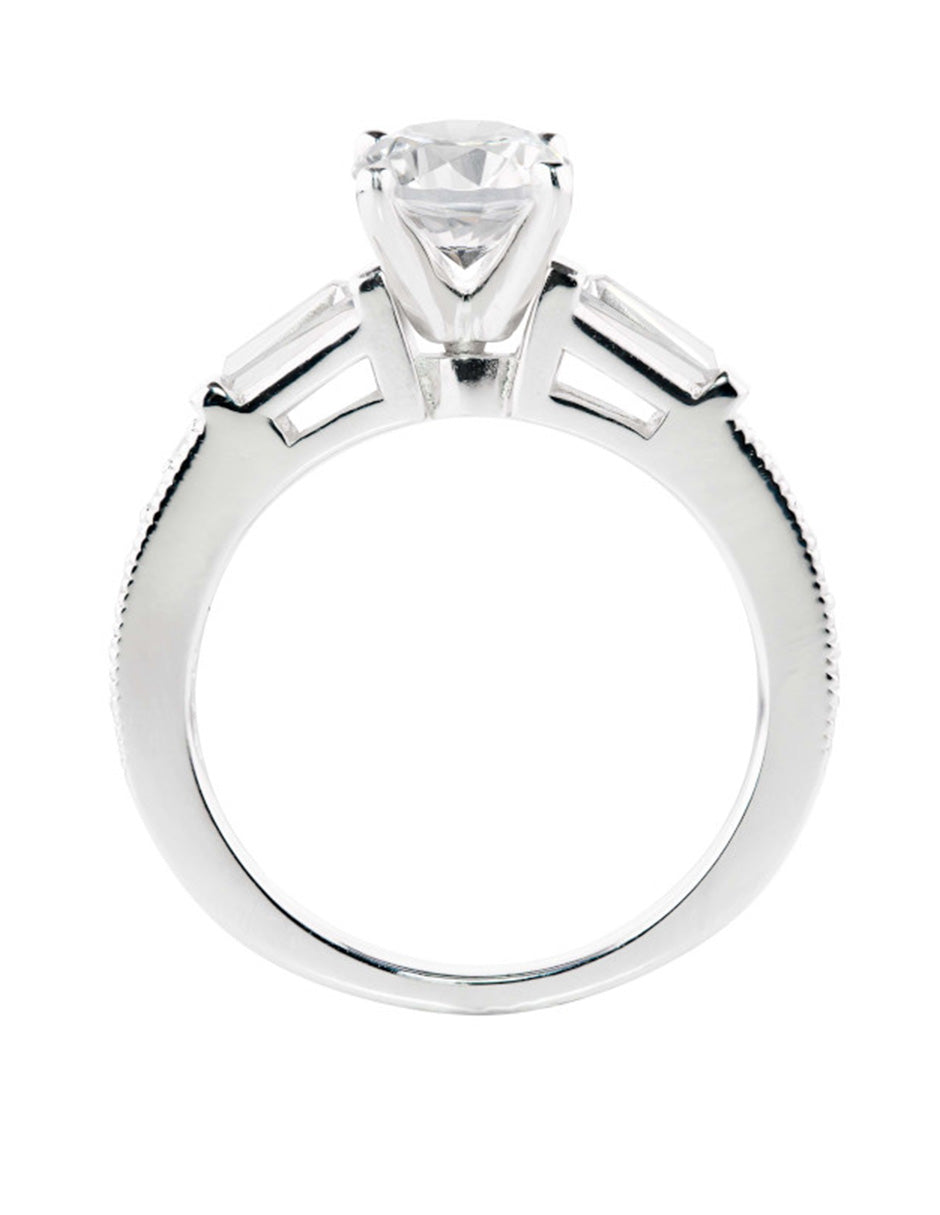 ANILLO DE COMPROMISO DE ORO 14K CON DIAMANTE NATURAL 0.5 F SI2 Amore Mio!