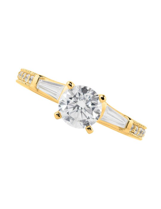 14K GOLD ENGAGEMENT RING WITH LABORATORY DIAMOND (SUSTAINABLE) 0.53 E VVS2 IGI