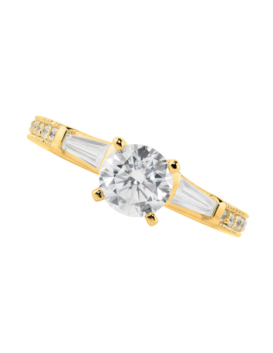 ANILLO DE COMPROMISO DE ORO 14K CON DIAMANTE DE LABORATORIO (SUSTENTABLE) 0.53 E VVS2 IGI