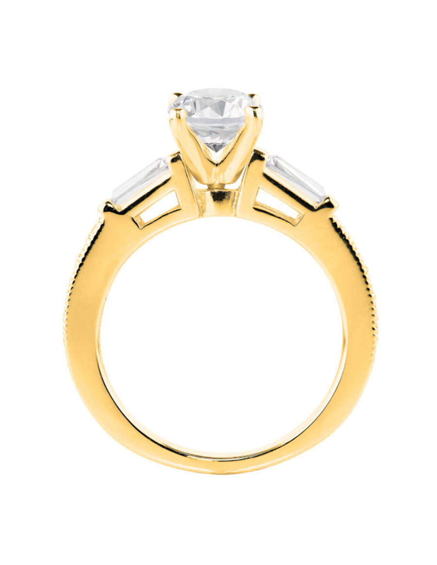 ANILLO DE COMPROMISO DE ORO 14K CON DIAMANTE DE LABORATORIO (SUSTENTABLE) 0.53 E VVS2 IGI