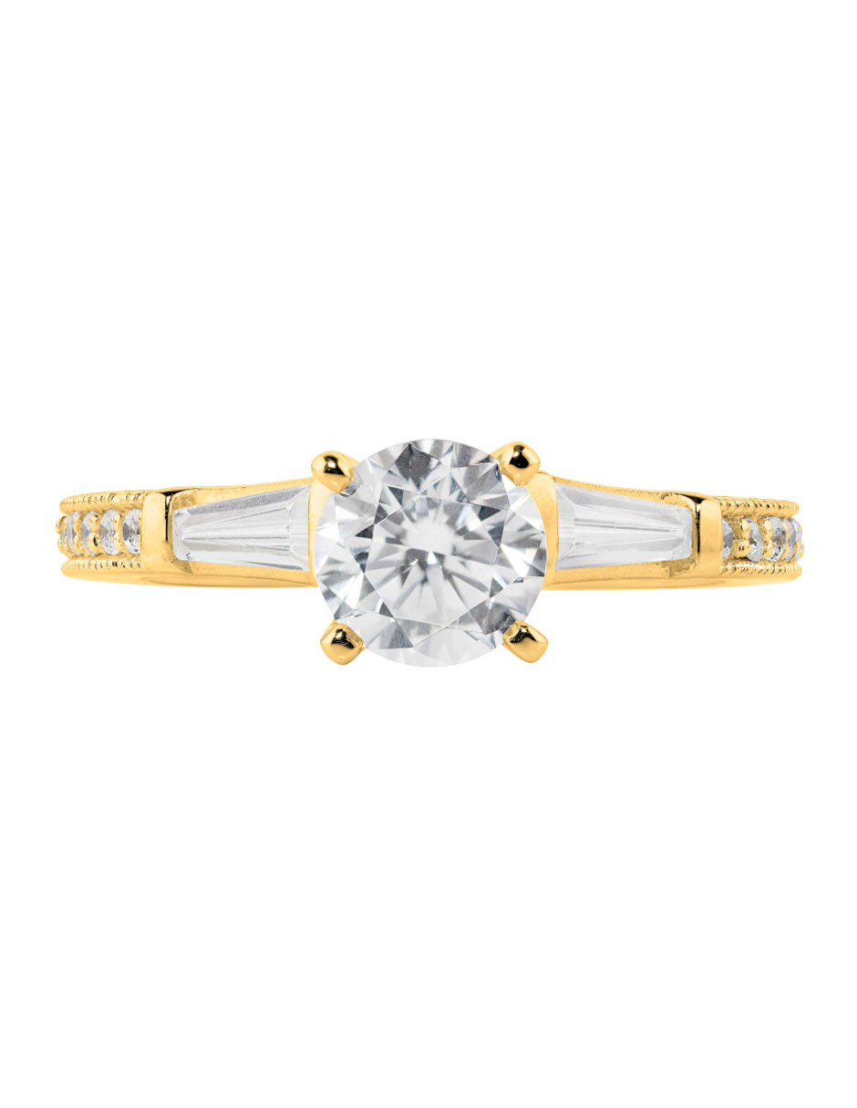 14K GOLD ENGAGEMENT RING WITH LABORATORY DIAMOND (SUSTAINABLE) 0.53 E VVS2 IGI