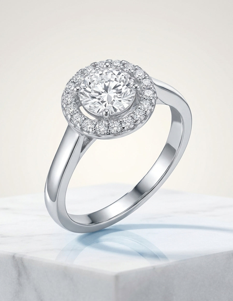 ANILLO DE COMPROMISO CON DIAMANTE DE 0.25 F SI1