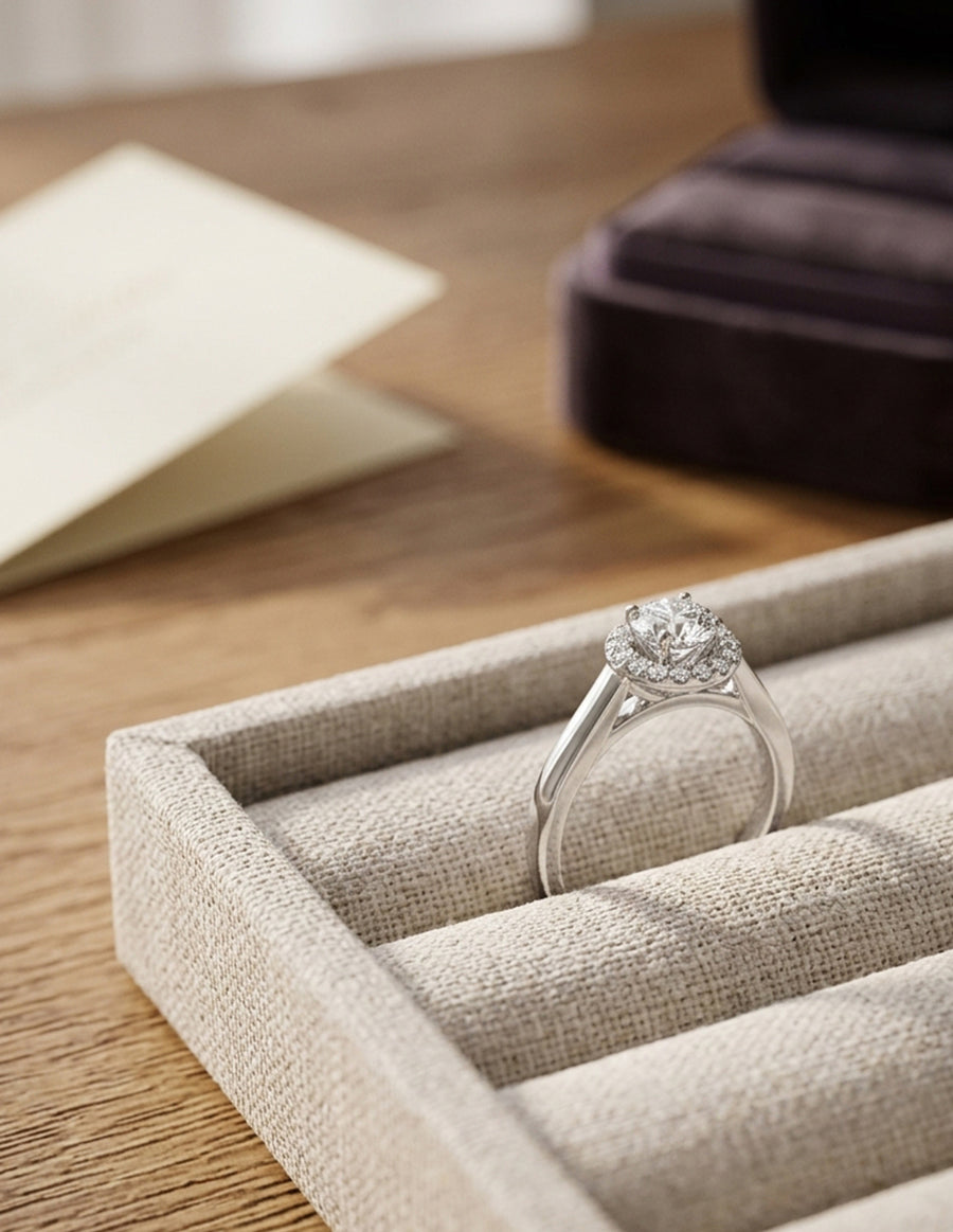 ANILLO DE COMPROMISO CON DIAMANTE DE 0.25 F SI1
