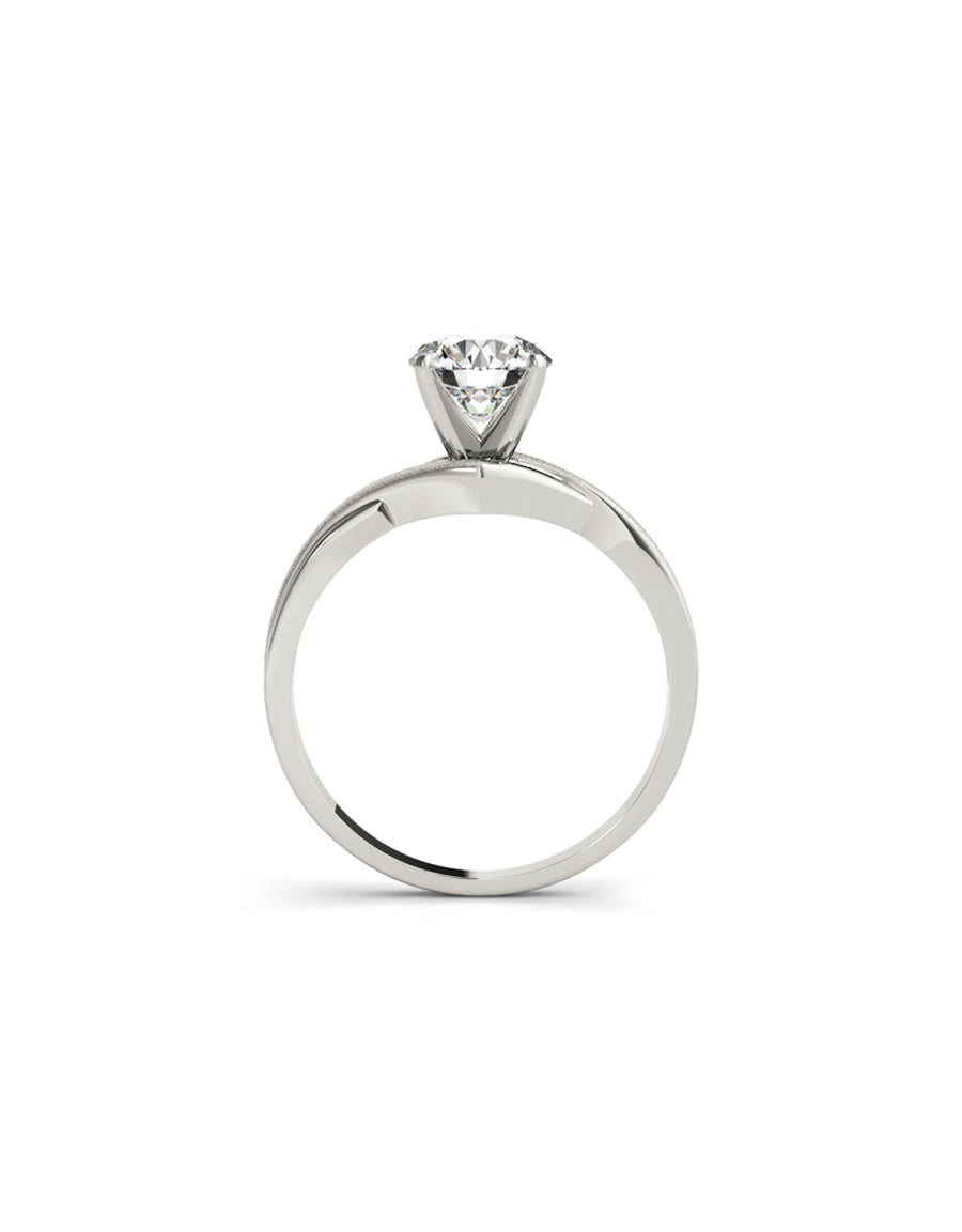 ANILLO DE COMPROMISO DE ORO 14K CON DIAMANTE NATURAL 1.28 H VS2 Amore Mio!