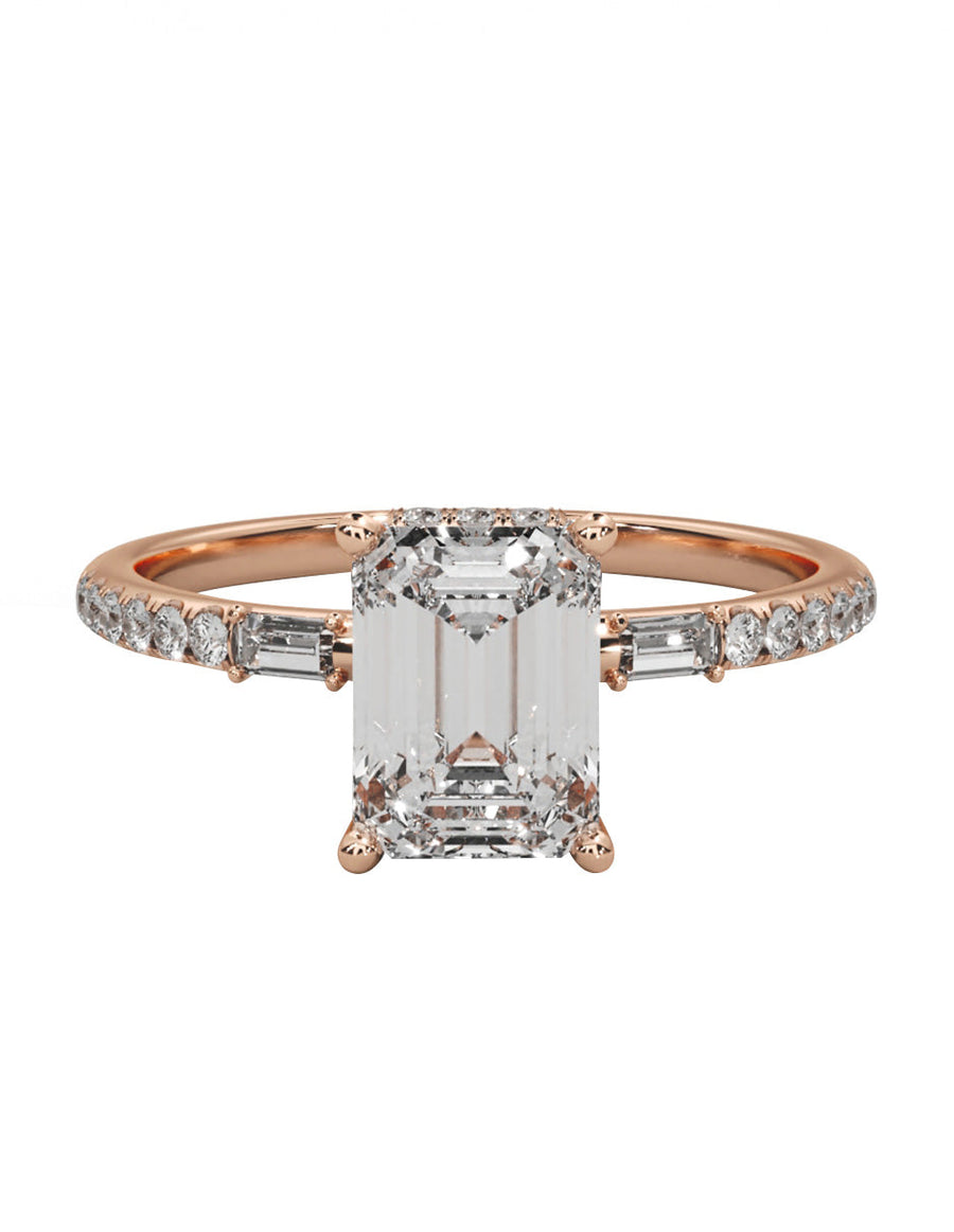 Anillo de compromiso - pavé - M839-EM-LG