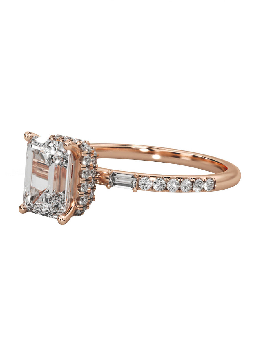 Anillo de compromiso - pavé - M839-EM-LG