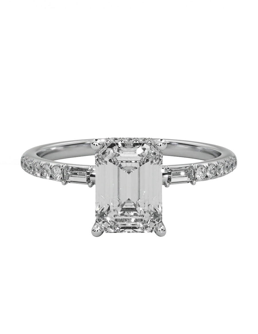 Anillo de compromiso - pavé - M839-EM-LG