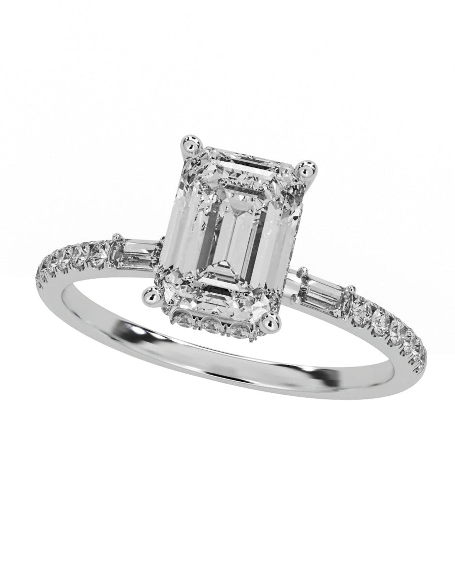 Anillo de compromiso - pavé - M839-EM-LG