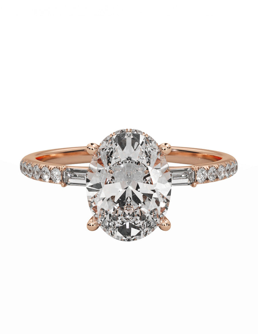 Anillo de compromiso - pavé - M839-OV-LG