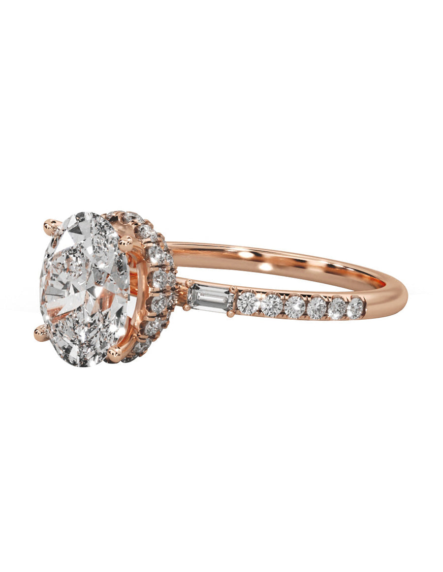 Anillo de compromiso - pavé - M839-OV-LG