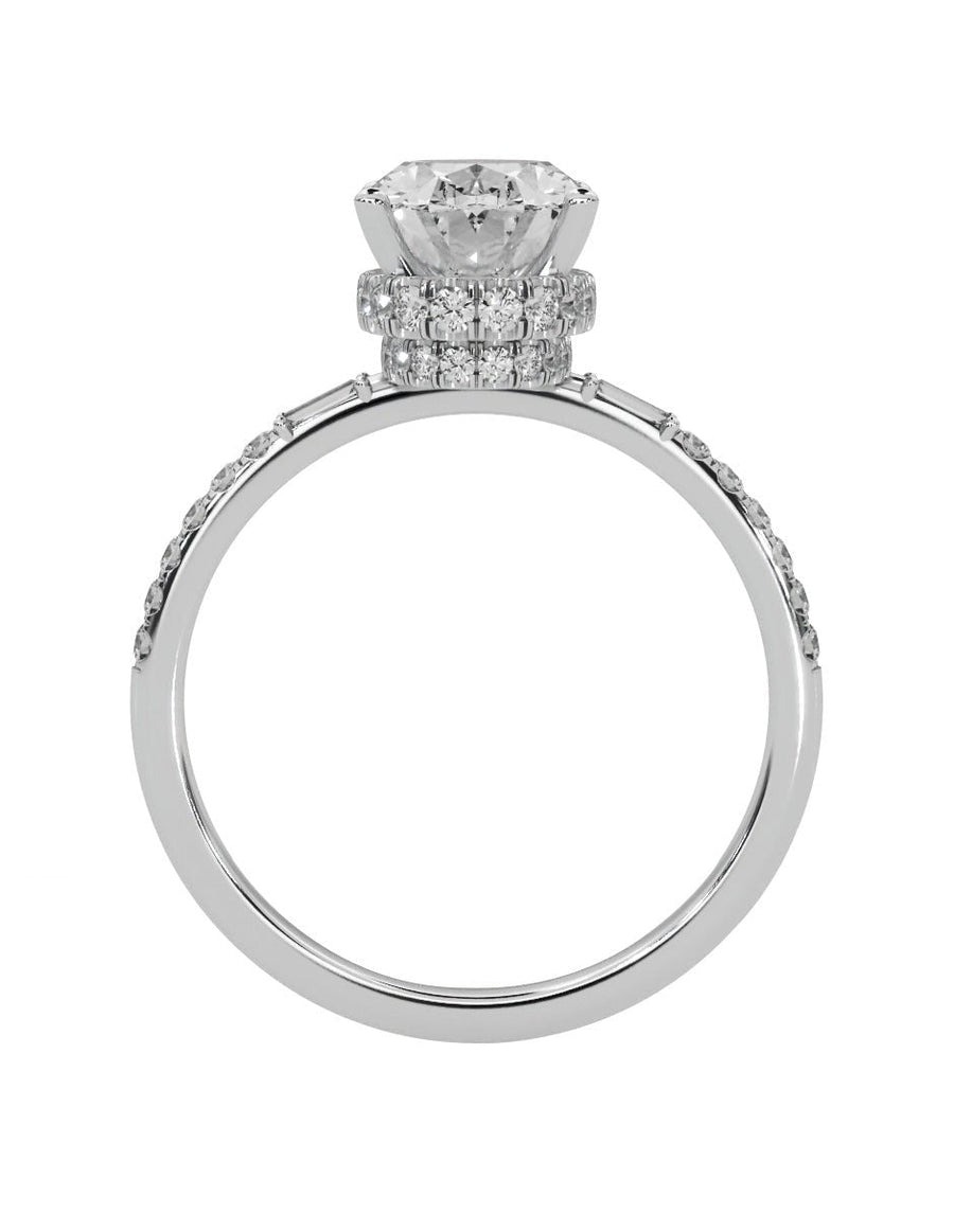 Anillo de compromiso - pavé - M839-OV-LG