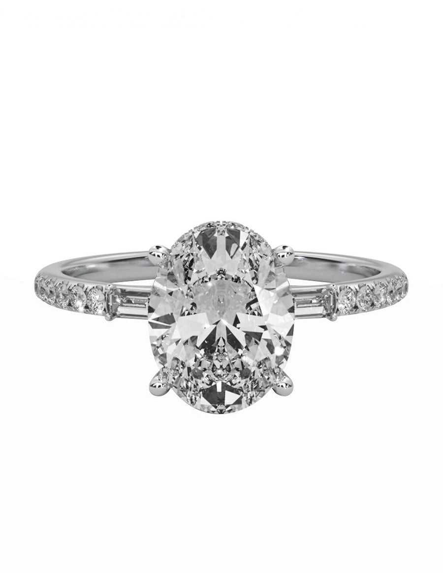 Anillo de compromiso - pavé - M839-OV-LG