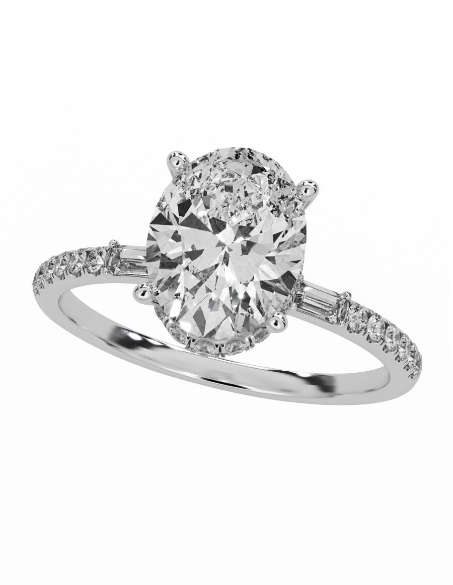 Anillo de compromiso - pavé - M839-OV-LG