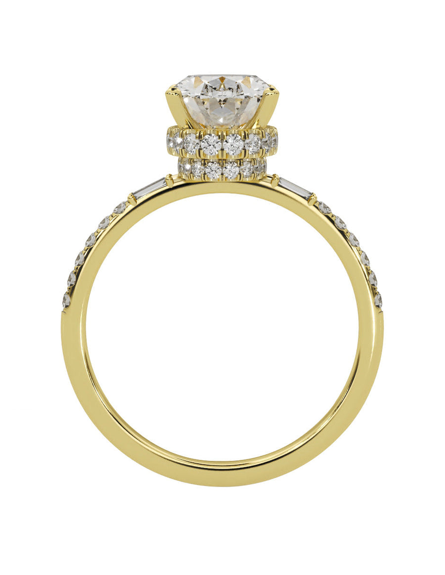 Anillo de compromiso - pavé - M839-OV-LG