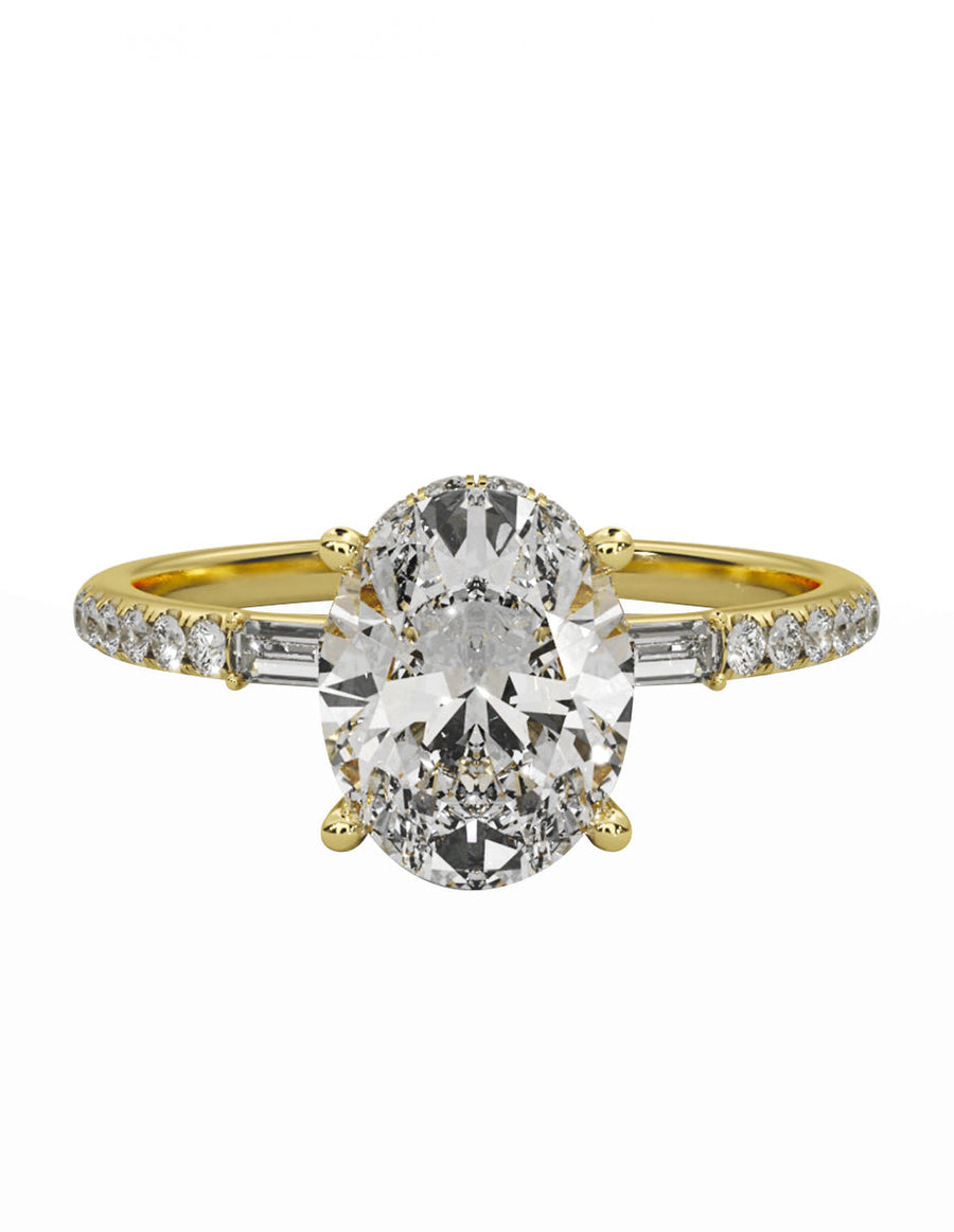 Anillo de compromiso - pavé - M839-OV-LG