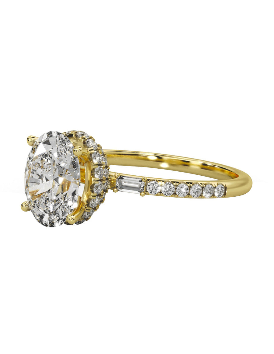 Anillo de compromiso - pavé - M839-OV-LG