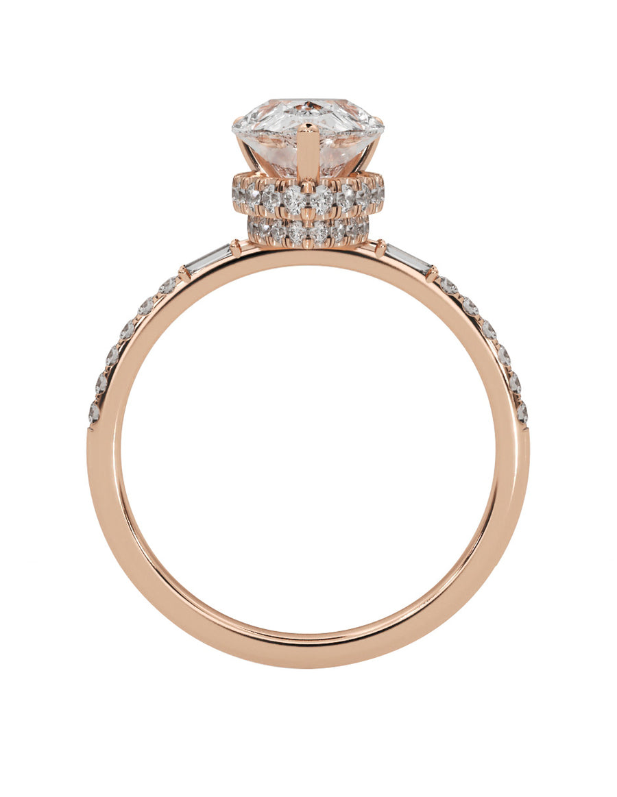 MONTADURA PARA PERSONALIZAR ANILLO DE COMPROMISO - PAVÉ