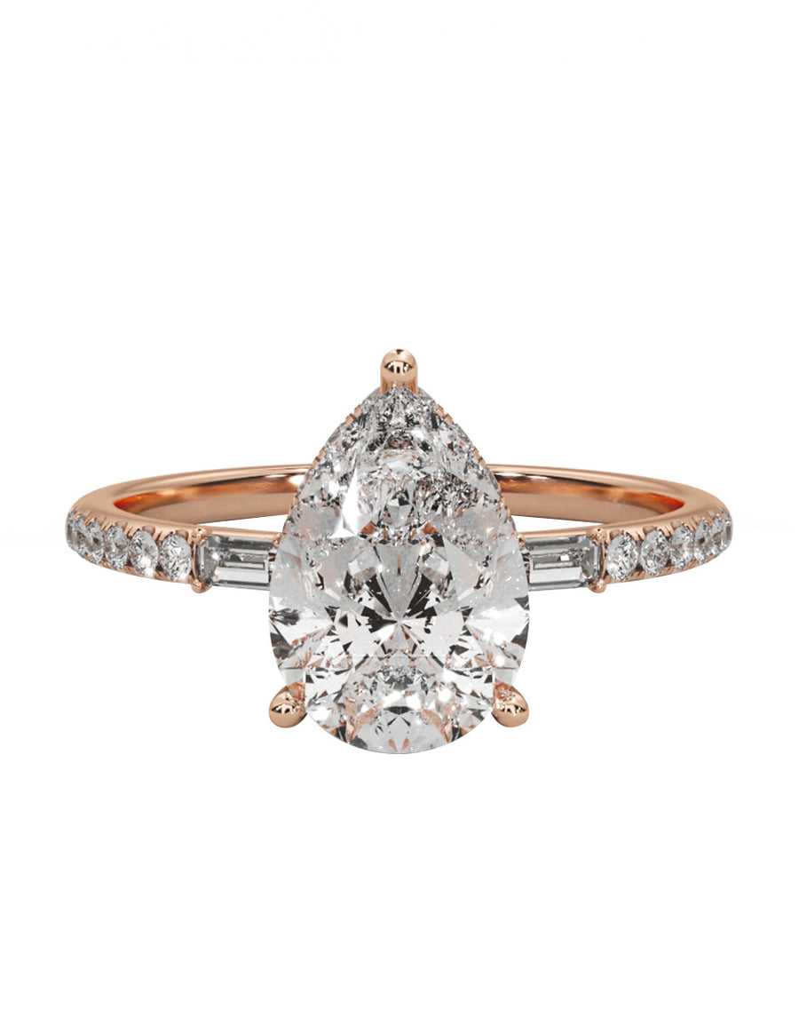 MONTADURA PARA PERSONALIZAR ANILLO DE COMPROMISO - PAVÉ