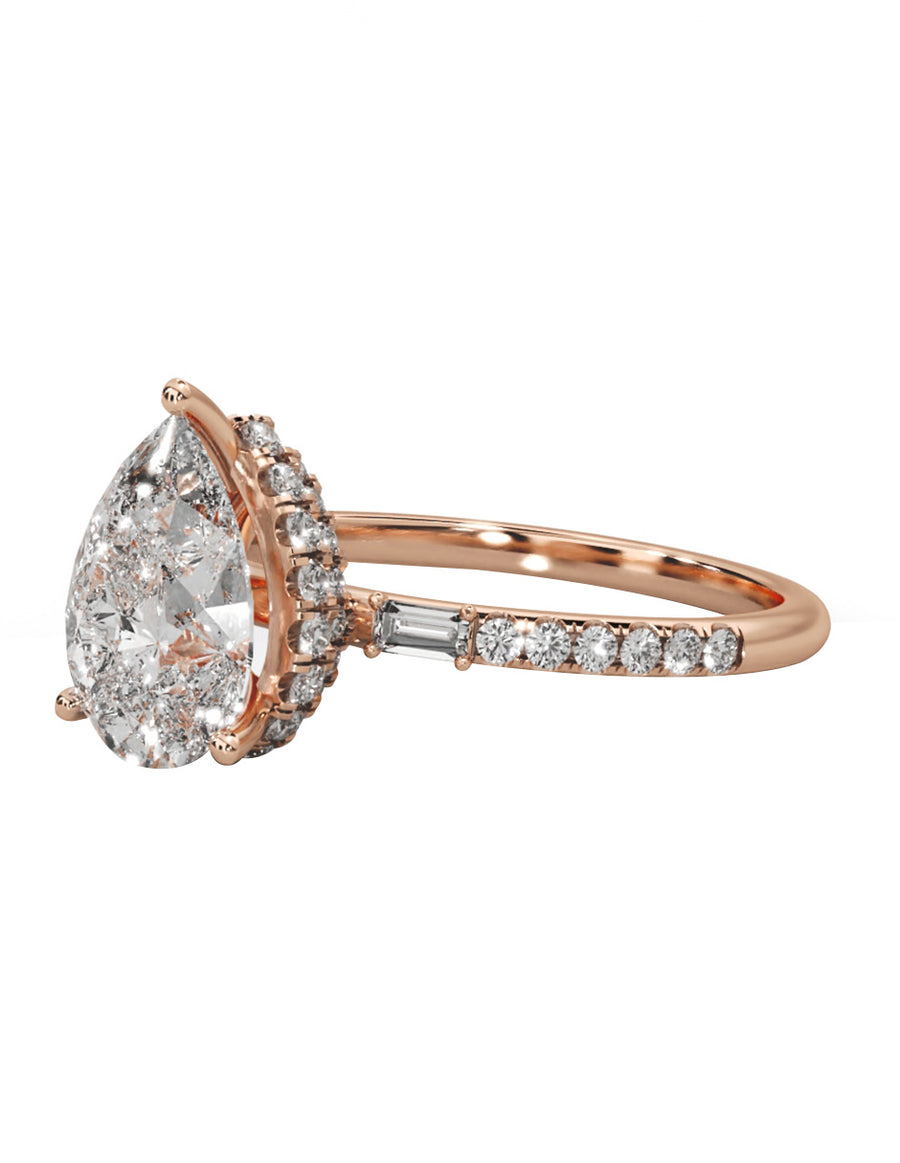 MONTADURA PARA PERSONALIZAR ANILLO DE COMPROMISO - PAVÉ
