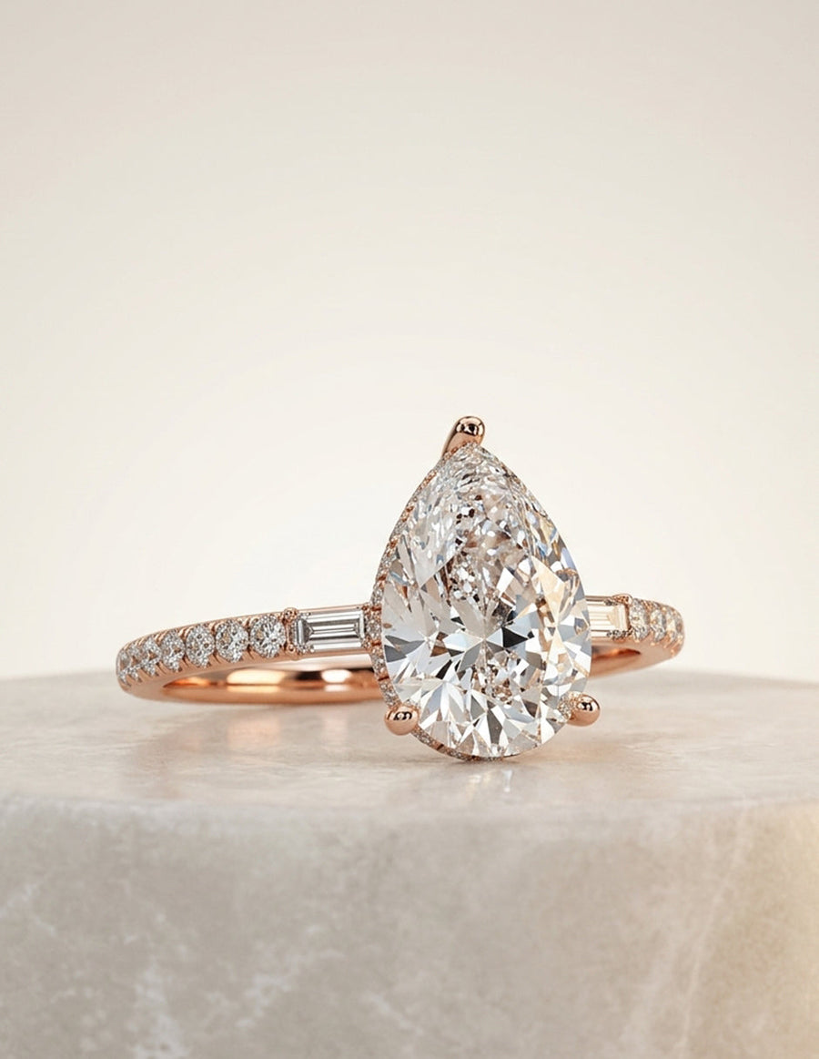 Anillo de compromiso - pavé - M839-PE-LG