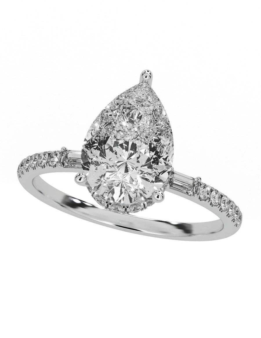 Anillo de compromiso - pavé - M839-PE-LG