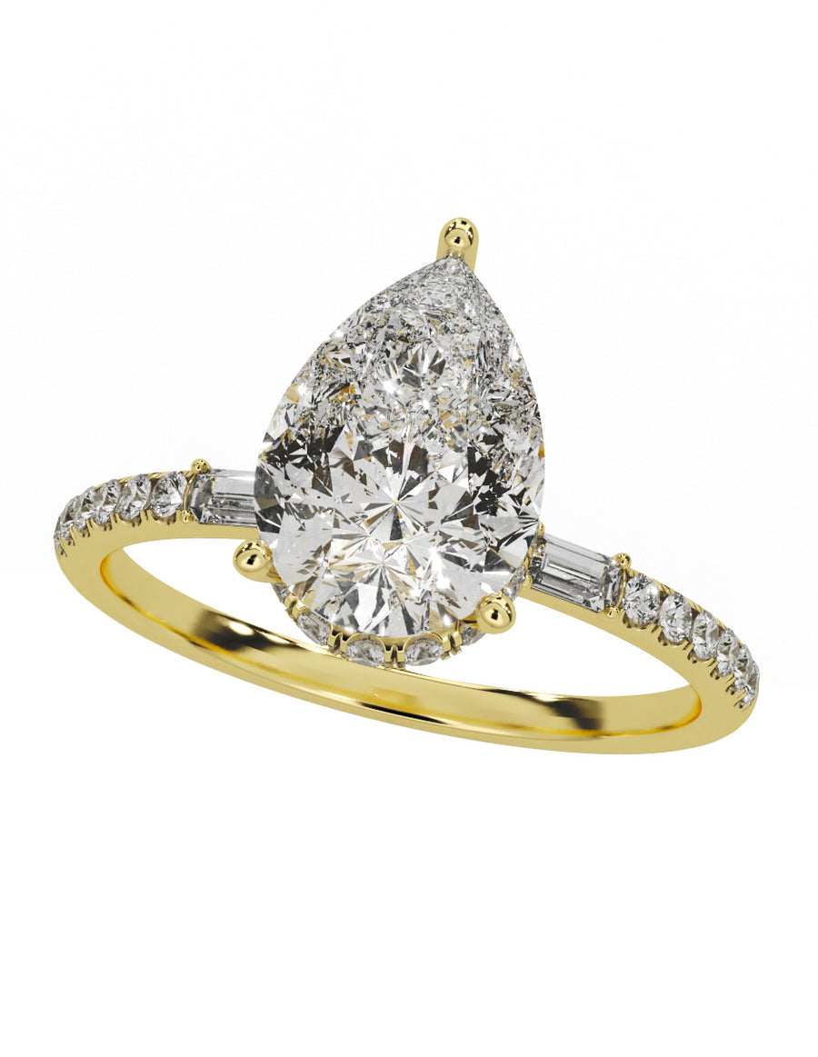 MONTADURA PARA PERSONALIZAR ANILLO DE COMPROMISO - PAVÉ