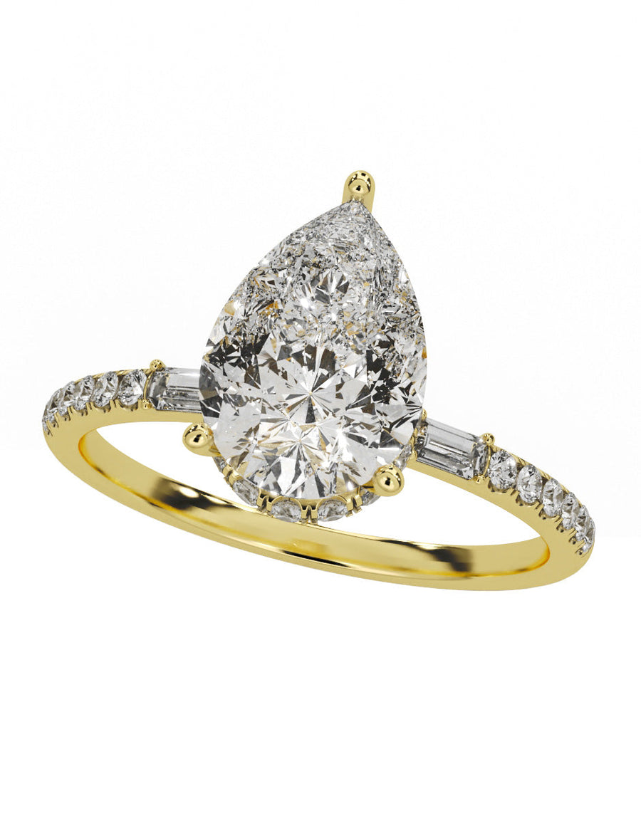Anillo de compromiso - pavé - M839-PE-LG