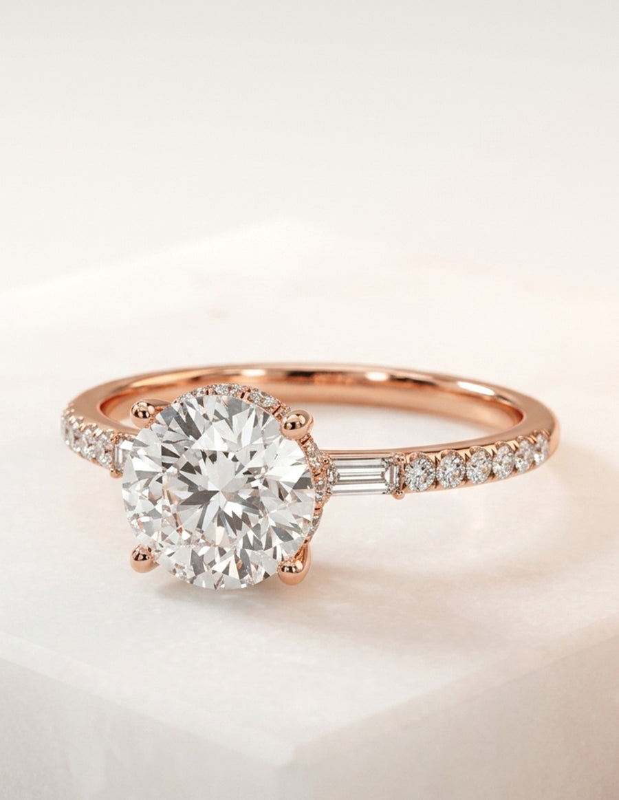 MONTADURA PARA PERSONALIZAR ANILLO DE COMPROMISO - PAVÉ