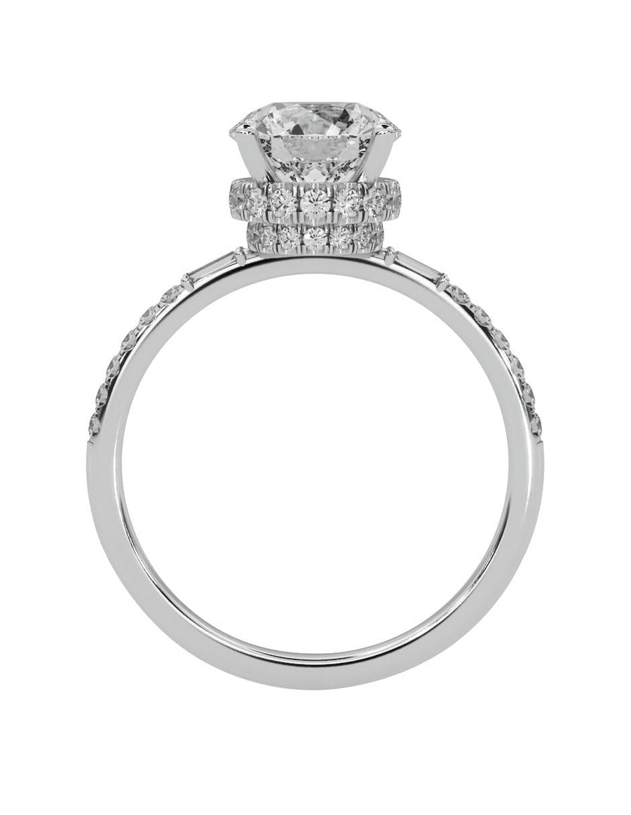 Anillo de compromiso - pavé - M839-RD-LG