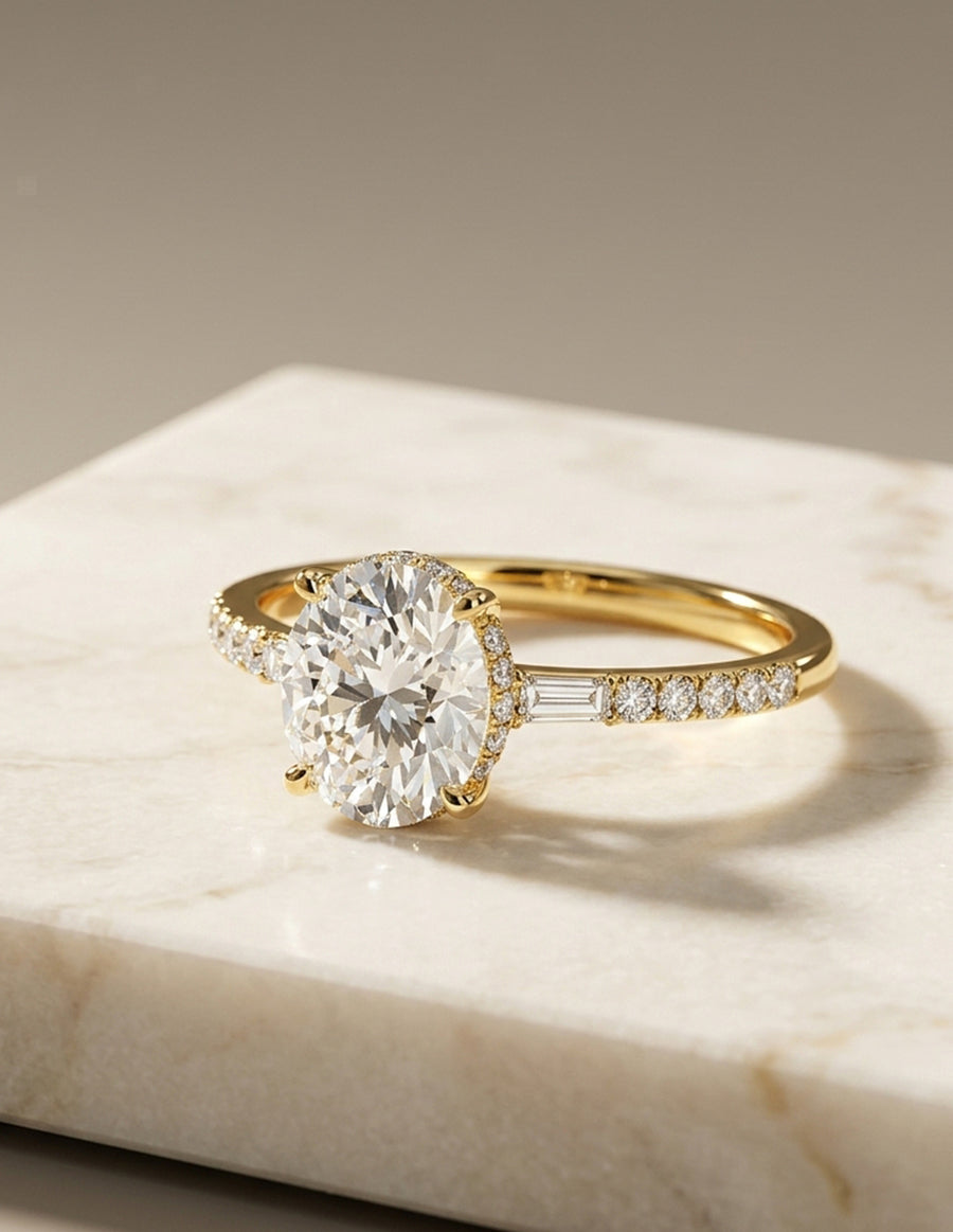 MONTADURA PARA PERSONALIZAR ANILLO DE COMPROMISO - PAVÉ