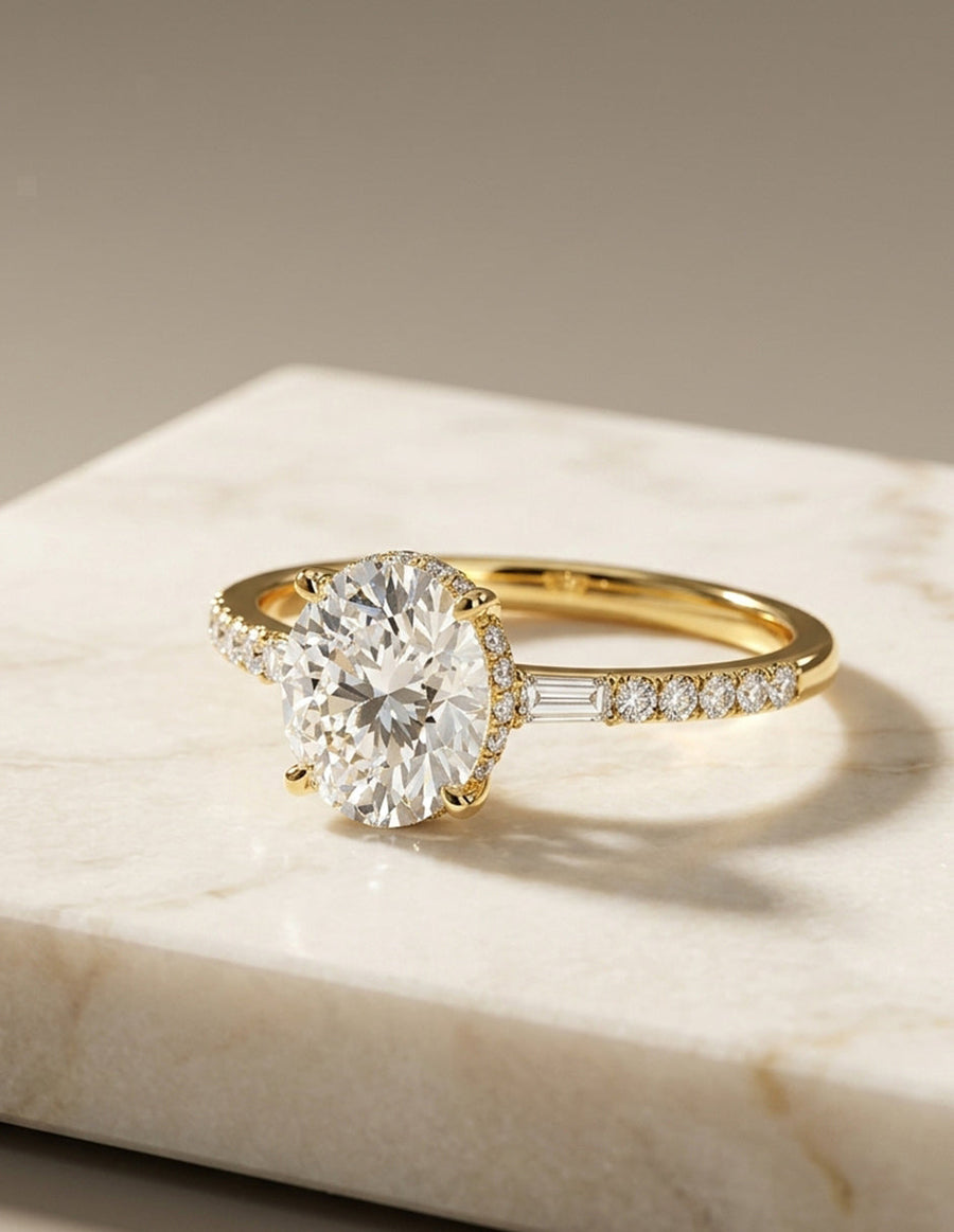 Anillo de compromiso - pavé - M839-RD-LG