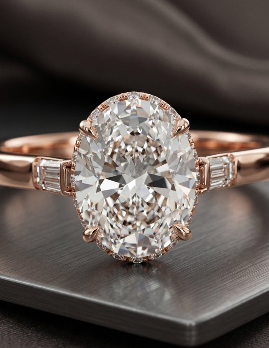 Anillo de compromiso - pavé - M846-OV-LG