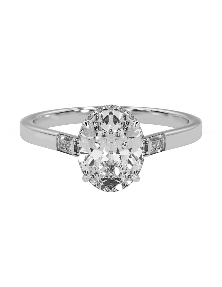 Anillo de compromiso - pavé - M846-OV-LG