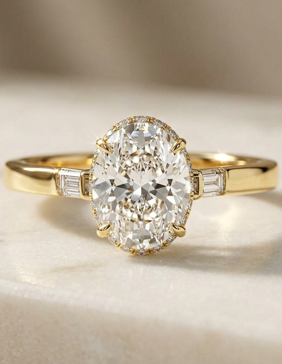 Anillo de compromiso - pavé - M846-OV-LG