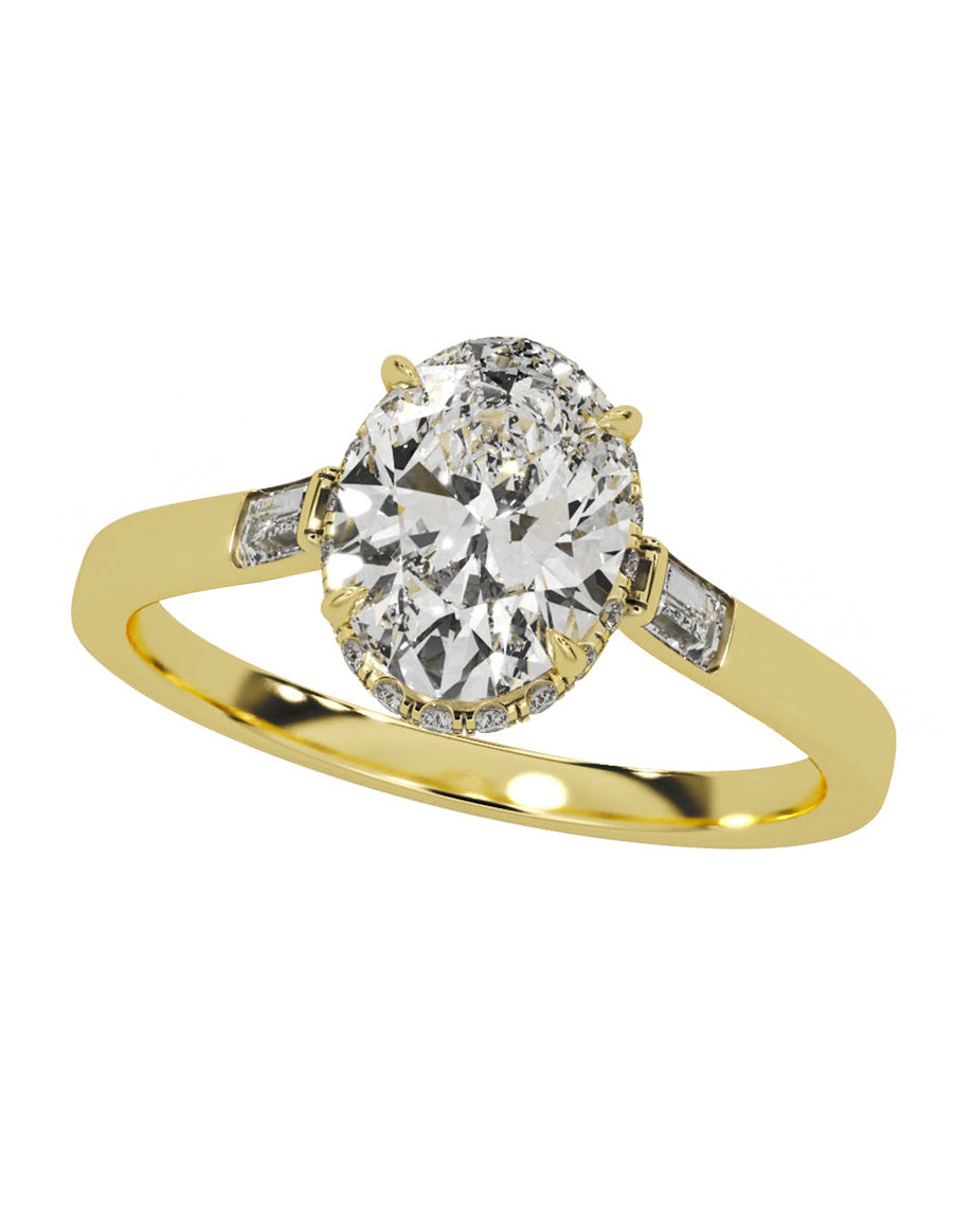 Anillo de compromiso - pavé - M846-OV-LG