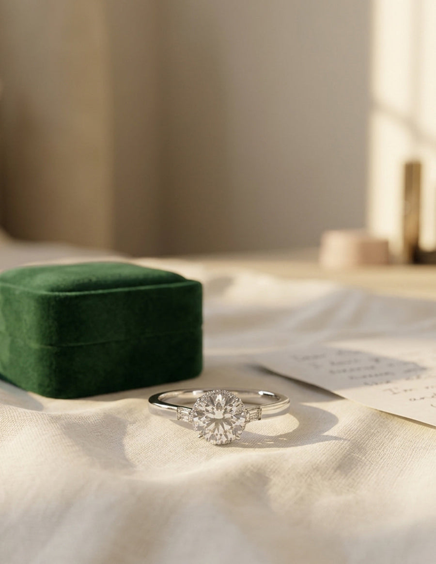 Anillo de compromiso - pavé - M846-RD-LG