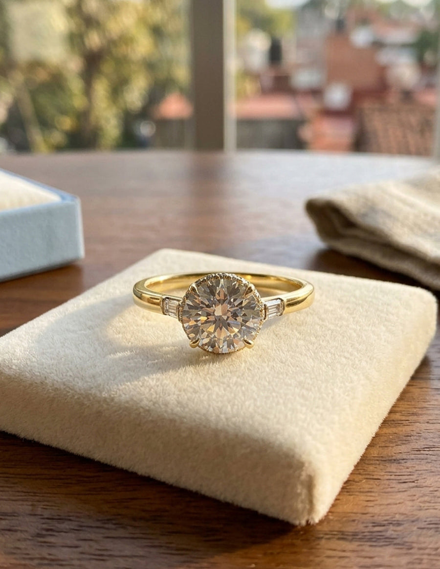 Anillo de compromiso - pavé - M846-RD-LG