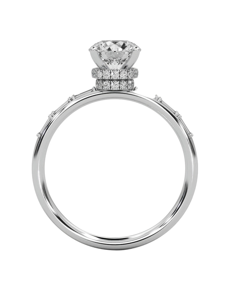 ANILLO DE COMPROMISO DE ORO 14K CON DIAMANTE DE LABORATORIO (SUSTENTABLE) 1 D IF IGI- LG733529179