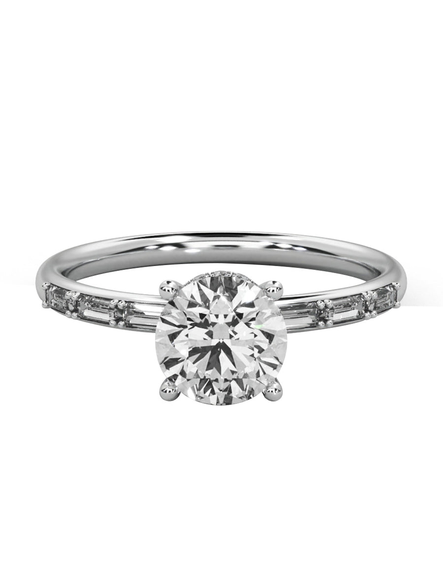 ANILLO DE COMPROMISO DE ORO 14K CON DIAMANTE DE LABORATORIO (SUSTENTABLE) 1 D IF IGI- LG733529179